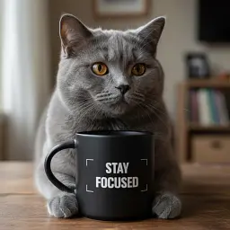 Чашка «Stay focused» чорна - мініатюра 2