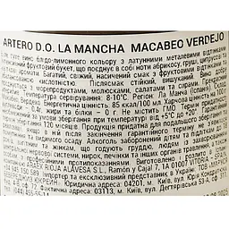 Вино Artero La Mancha Artero D.O. Macabeo-Verdejo біле сухе 0.75 л - мініатюра 6