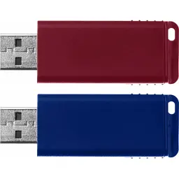 USB флеш накопичувач Verbatim 2x32GB Store'n'Go Slider Red/Blue USB 2.0 (49327) - мініатюра 4