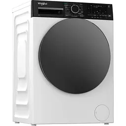 Whirlpool Пральна машина фронтальна, 8кг, 1400, C, 55см, дисплей, пара, інвертор, люк чорний, білий - мініатюра 2