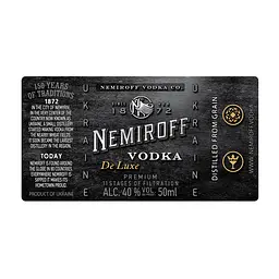 Горілка особлива Nemiroff De Luxe 40% 0.05 л - мініатюра 4