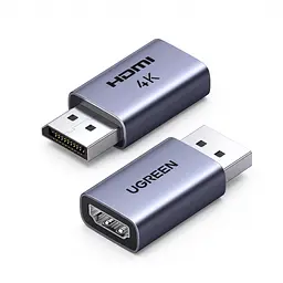 Відеоперехідник UGREEN DP130 DisplayPort - HDMI 4K 30 Гц темно-сірий (55928)