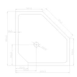 Душовий піддон Eger Stefani 100x100 п'ятикутний 599-535-100/2 - мініатюра 3
