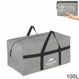 Сумка-баул Naturehike NH17S021-L, 100 л, темно-сірий - мініатюра 2