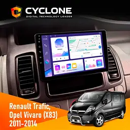 Штатна магнітола Opel Vivaro 2011-2015 Cyclone C10-011 4x64, DSP Cyclone (НФ-00006193)