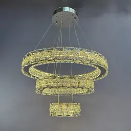 Люстра кільця Linisoln 7896-60*40*20 метал, кришталь LED 80 Вт 120-50 см - мініатюра 4