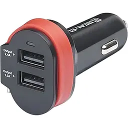Автомобільний зарядний пристрій Real-El CA-35 (3USBx3.4A) Black/Orange + кабель microUSB