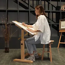 Стіл художній креслярський Meeden 6063, 90x60x84 см, дерев'яний, регульована висота - мініатюра 6