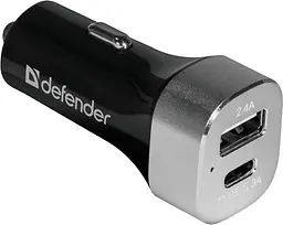 Автозарядка 2xUSB 27W (USB-C+USB-A) UCG-01 5V/5.4A Defender