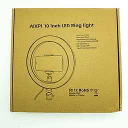 Кільцева LED лампа 26см 12W з тримачем телефону селфі кільце блогера регулювання яскравості та температури свічення - мініатюра 4