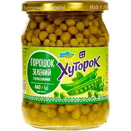 Горошок зелений Хуторок стерилізований 460 г