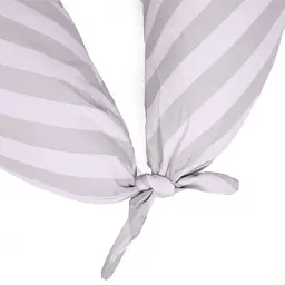 Подушка для вагітних та годування MirSon №5019 Color Line Stripe White Gray 30х170 см біло-сіра (2200010969795) - мініатюра 2
