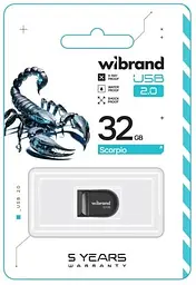 Флеш-накопичувач USB 32Gb Scorpio, Black, USB 2.0 (WI2.0/SC32M3B) Wibrand teh0029138 - мініатюра 2