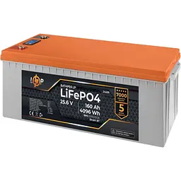 Акумулятор LogicPower LiFePO4 LCD Smart BT 24V 25.6V/160Ah/4096Wh BMS 200A/100А [24409] [107374]