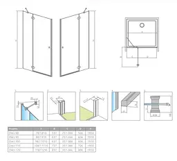 Душові двері Radaway Torrenta DWJ 110x195 L прозоре скло, хром (131940-01-01) - мініатюра 8