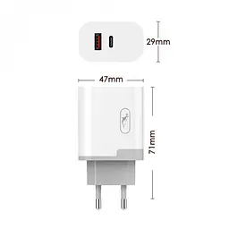 Зарядний пристрій SkyDolphin SC17 PD+QC3.0 (USB TYPE-Cx3A + USB TYPE-Ax3A) White (SDMZP-000110) - мініатюра 3