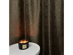 Жакардові штори кавового кольору 2шт. 150х270 з білим шифоновим тюлем 400х270, на тасьмі ALBO pbe0052674 - мініатюра 9