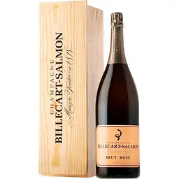 Уцінка. Шампанське Billecart-Salmon Champagne Brut Rose, у дерев'яній коробці, рожеве, брют, 12%, 3 л 