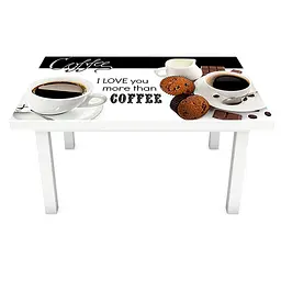 Наклейка на стіл City Coffee ПВХ плівка для меблів кава зерна турка Біла 60х120 см Happy Pocket Z180814 - мініатюра 2