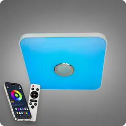 Люстра світлодіодна 517 Dlight RGB з пультом і колонкою 80Вт Білий (02164) - мініатюра 4