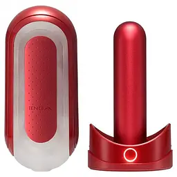 Мастурбатор Tenga Flip Zero Red + Flip Warming Set з підігрівом, 18х7 см (червоний)