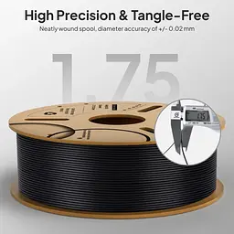 Пластик (Filament) ELEGOO PLA-CF 1кг, 1.75мм, з вуглецевим волокном, чорний - мініатюра 3