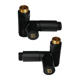 Комплект дизайн кранів під ТЕН Ideale Senso 1/2”x1/2” чорний, Чорний - мініатюра 3