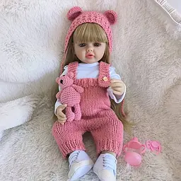 Реалістична Кукла Реборн 55 см повністю вінілова Doll Reborn Baby К0100302 - мініатюра 3