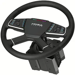 Кермо Moza Racing TSW Truck 40 cм 14 кн. RGB чорне - мініатюра 5