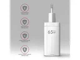 Мережевий зарядний пристрій AXAGON 65 W White (ACU-DPQ65W) - мініатюра 5