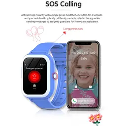 Смарт годинник-телефон дитячий Wonlex KT31 4G WI-FI GPS SIM-картою Blue (16997-hbr) - мініатюра 8