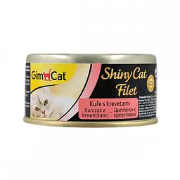 Вологий корм для котів GimCat Shiny Cat Filet 70 г (курка та креветки) - мініатюра 2