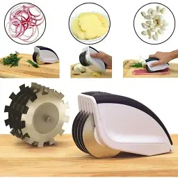 Ніж для нарізання Rolling Mincer 3в1 Black White (do027) - мініатюра 2