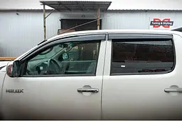 Дефлектори вікон вітровики Toyota Hilux 2006-2015 4D скотч SunPlex (SP-S-70) - мініатюра 2