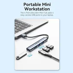 Концентратор Vention USB 3.0 to 1xUSB 3.0 + 3xUSB 2.0 0.15m gray (CKOHB) - мініатюра 6