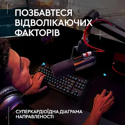Мікрофон Logitech G Yeti Studio Active Dynamic XLR Black (988-000565) - мініатюра 3