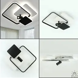 Керована світлодіодна люстра ECLIPSE 95W 3S 1LR-515×480×130-WHITE/BLACK-220-IP20 ESLLSE - мініатюра 7