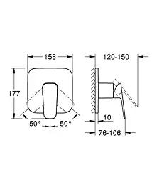 Змішувач для душу Grohe Cubeo 1017770000, Хром - мініатюра 5