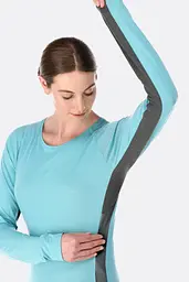 Жіночий лонгслів Rab Lateral LS Tee Womens 10 Сірий-Бірюзовий - мініатюра 5