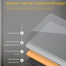 Дзеркало Dusel DE-M3021 75x120, Білий - мініатюра 5