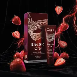 Віброблиск для губ Orgie Electric Oral Lips Gloss Strawberry, 10 мл (полуниця) - мініатюра 4