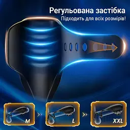 Насадка на член вібруюча з ерекційними кільцями 9 режимів USB Чорна - мініатюра 2