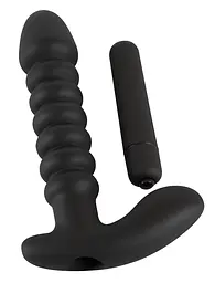 Анальний вібратор - Black Velvets Vibrating Plug Medium - мініатюра 3
