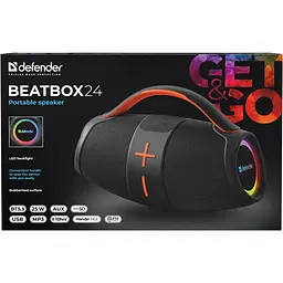 Акустична система 1.0 Defender Beatbox 24, 25Вт Bluetooth/FM/TF/USB/AUX/TWS чорна - мініатюра 7