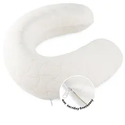 Подушка рогалик для подорожей IDEIA - Memory Foam 30х40 з ефектом пам'яті та наволочкою на блискавці біла - мініатюра 4