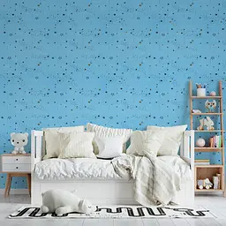 Самоклеюча панель 3D Sticker Wall 700х770х3мм Блакитні зірки 321 SW-00001342 - мініатюра 5