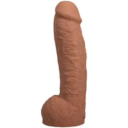 Фалоімітатор Doc Johnson The Realistic Cock ULTRASKYN 12 Inch з мошонкою, карамельний - мініатюра 2
