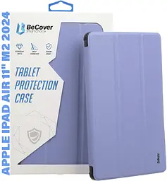 Чохол BeCover Tri Fold Soft TPU з кріпленням Apple Pencil для Apple iPad Air 11 M2 2024 Пурпуровий (711404) - мініатюра 2