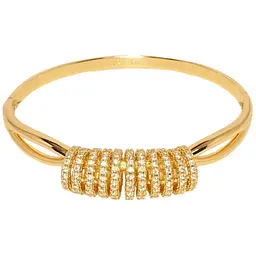 Браслет XUPING Позолота 18K "Візерунок з каблучок з цирконієм" ø 6,5см (018542)
