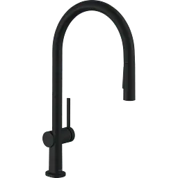 Змішувач Hansgrohe Talis M54 210 2jet кухонний з витяжним виливом Matt Black 72800670 Чорний матовий